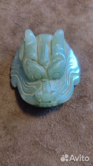 Нефритовый амулет, дракон, пряжка на ремень