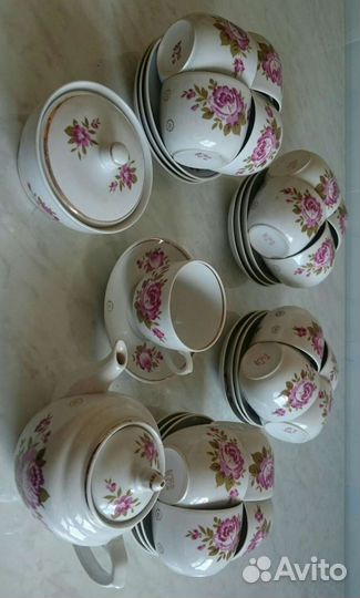 Чайный сервиз вербилки СССР Розы (винтаж)