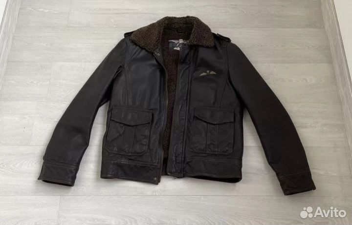 Кожаная куртка пилот бомбер-сша ввс RAF