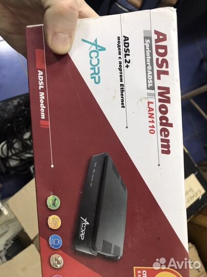 Модем Acorp Sprint adsl LAN410 - новый - есть 5 шт