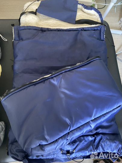 Зимний конверт в коляску на овчине