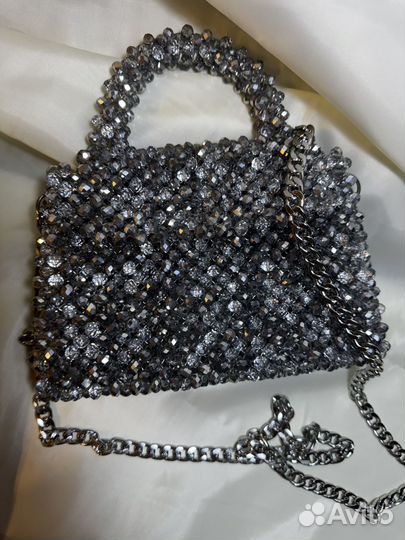 Сумка из хрустальных бусин