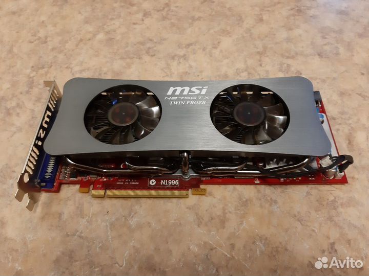 Видеокарта MSI GeForce N275GTX 896Мб Twin Frozr ос