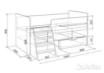 Детская кровать от 3 лет с матрасом бу