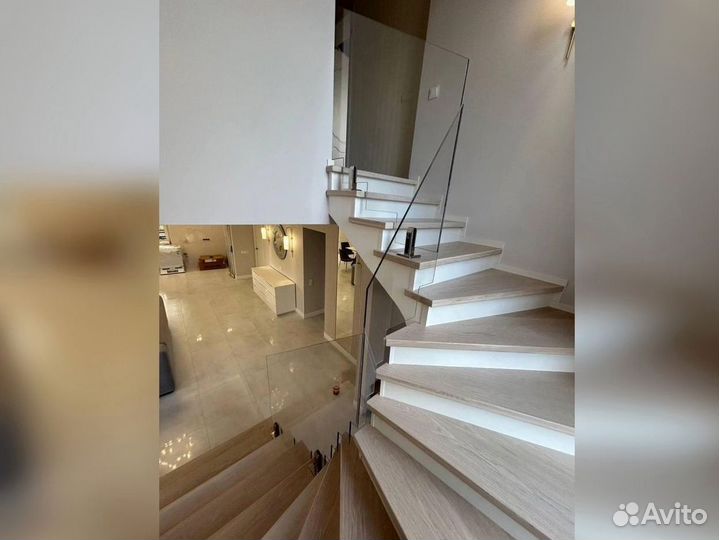 Стеклянные перила для лестниц