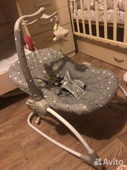 Электрокачели Шезлонг 2 в 1 детский