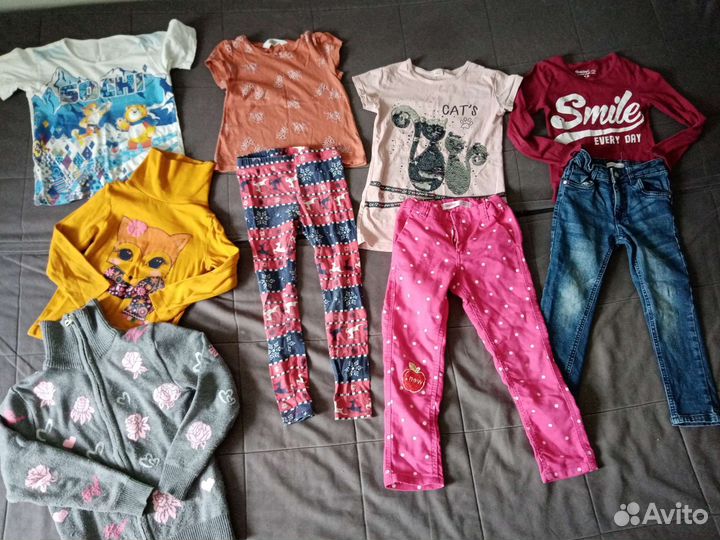 Продам пакет вещей на девочку, рост 110-116
