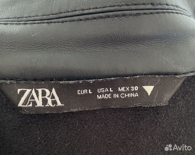 Куртка рубашка zara кожзам