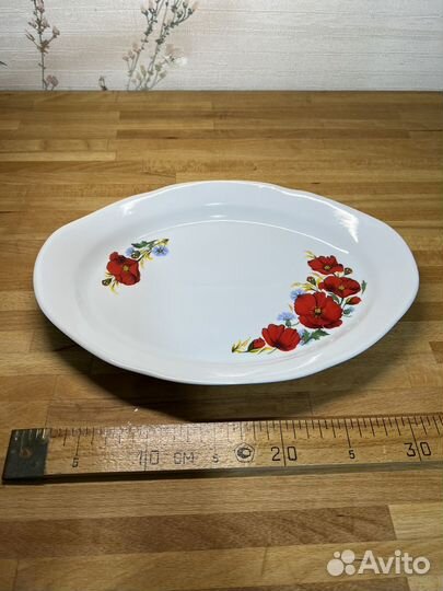 Блюдо овальное фарфор 33см