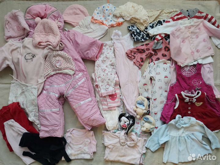 Вещи пакетом на девочку 62-74