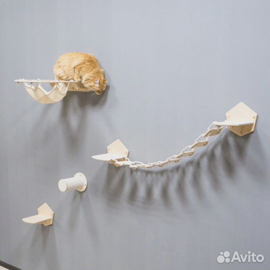 Игровой комплекс для кошек (гамак, лестница