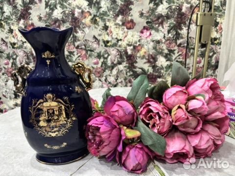 Ваза для цветов cobalt фарфор