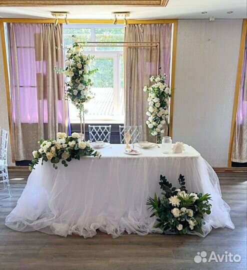 Аренда декора, арки, чехлы, салфетки, стулья