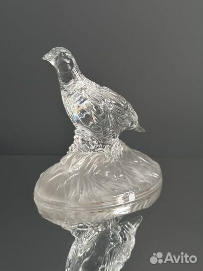 Хрустальная фигурка птицы винтаж франция