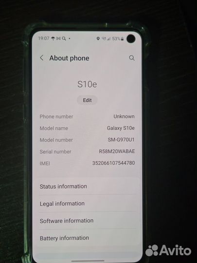 Samsung Galaxy s10e snapdragon 855 8/256 Гб