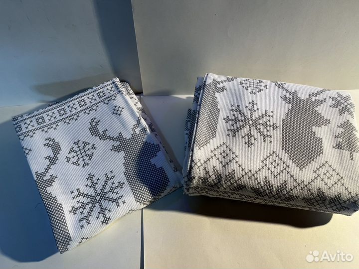 Сканди набор в мешочке полотенце и скатерть