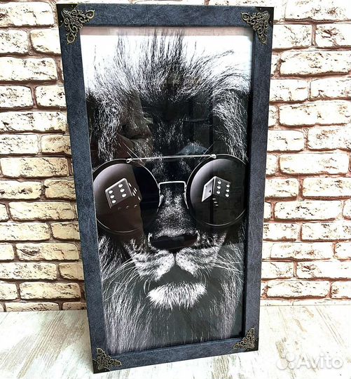 Нарды ручной работы со стеклом