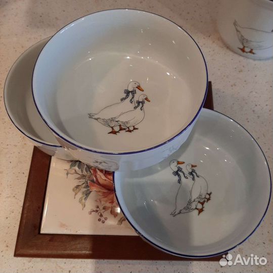 Посуда чехия гуси