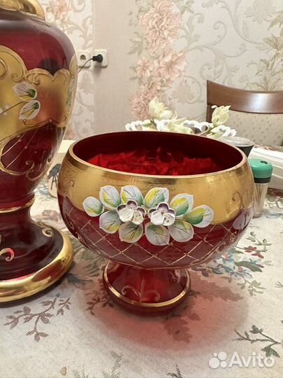 Ваза для фруктов богемия