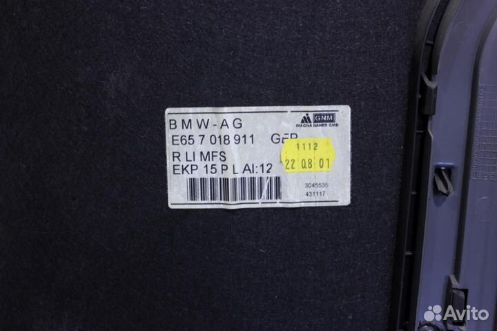 Обшивка багажника левая Bmw 7 e66 2001-2008