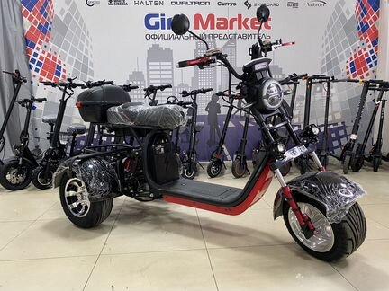 Электроскутер citycoco White Siberia PRO trike