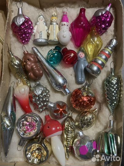 Малютка елочные игрушки СССР набор 48 шт