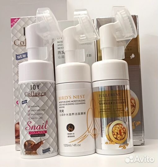 Пенка для умывания с массажной щеткой