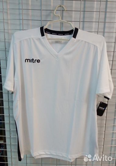 Для футбола р.L майка футбольная Mitre белая Новая