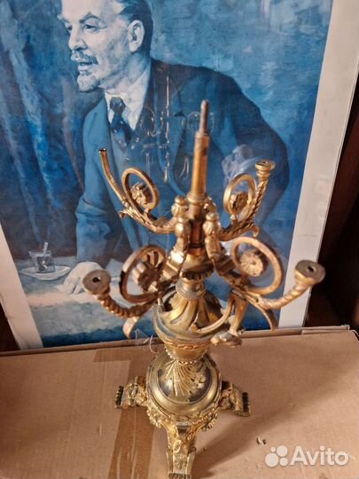 Подсвечник дореволюционный, золочение