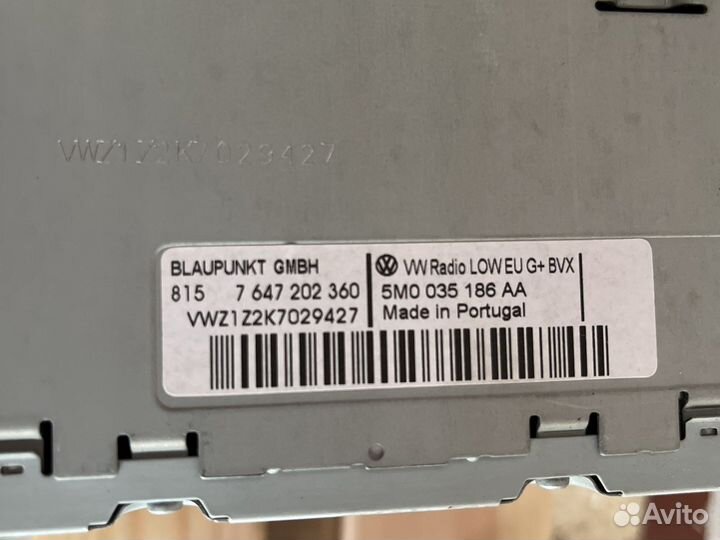 Магнитола volkswagen