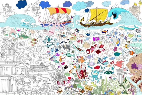 Набор огромных раскрасок