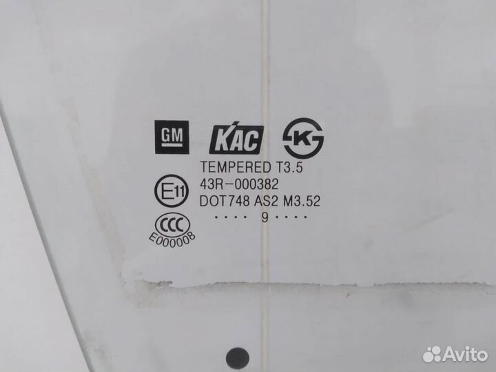 Стекло двери передней правой Chevrolet Lacetti J20