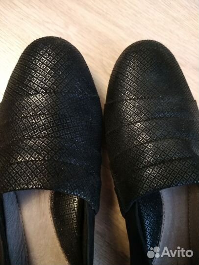 Туфли кожаные 38 раз, сабо