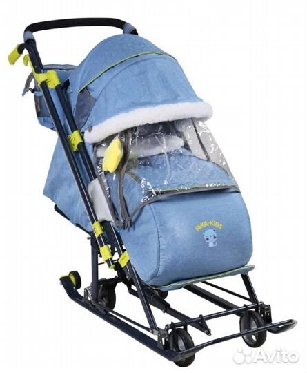 Коляска санки Ника 7-7 механическая спинка