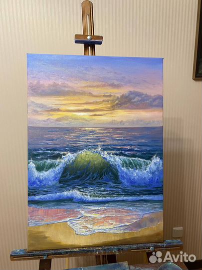 Морской пейзаж на заказ (холст, масло)