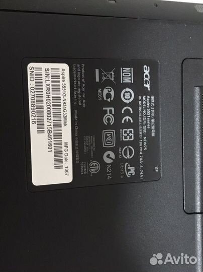 Acer aspire 5551g