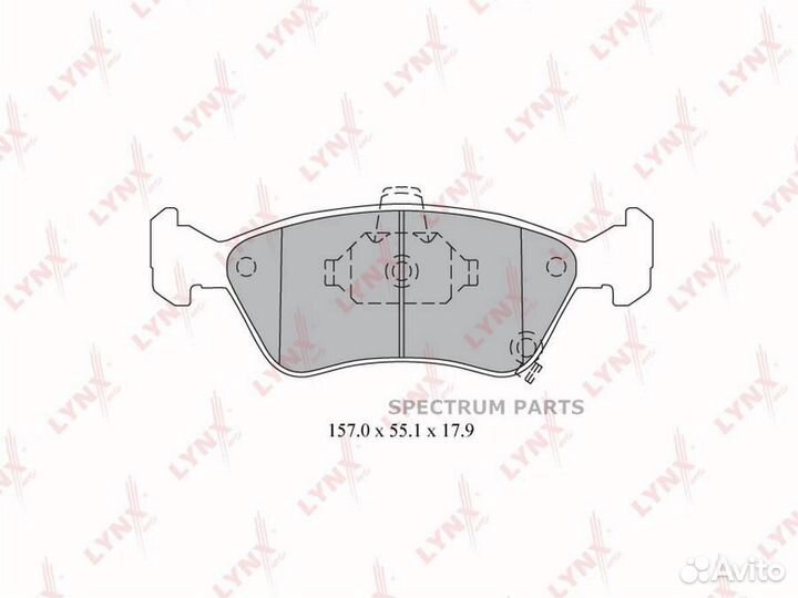 Lynxauto BD7590 Колодки тормозные дисковые перед