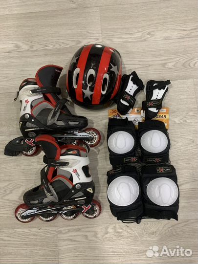 Ролики, защита, шлем