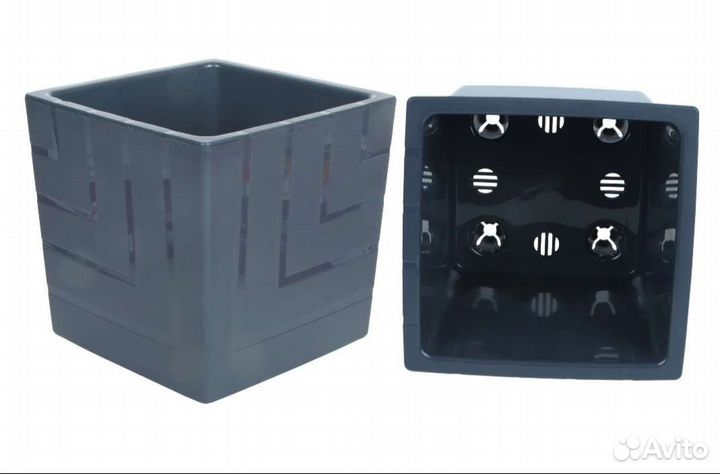 Горшок для цветов квадро