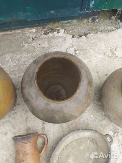 Старинная глиняная посуда 19 век