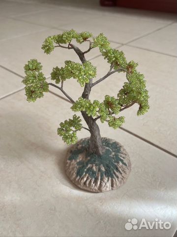 Бонсай из биссера, декор для дома