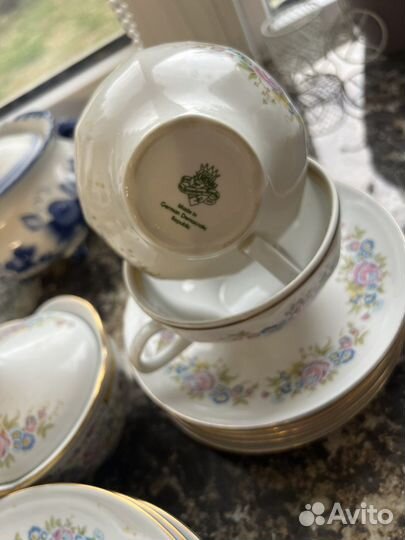 Набор посуды ГДР, Гжель