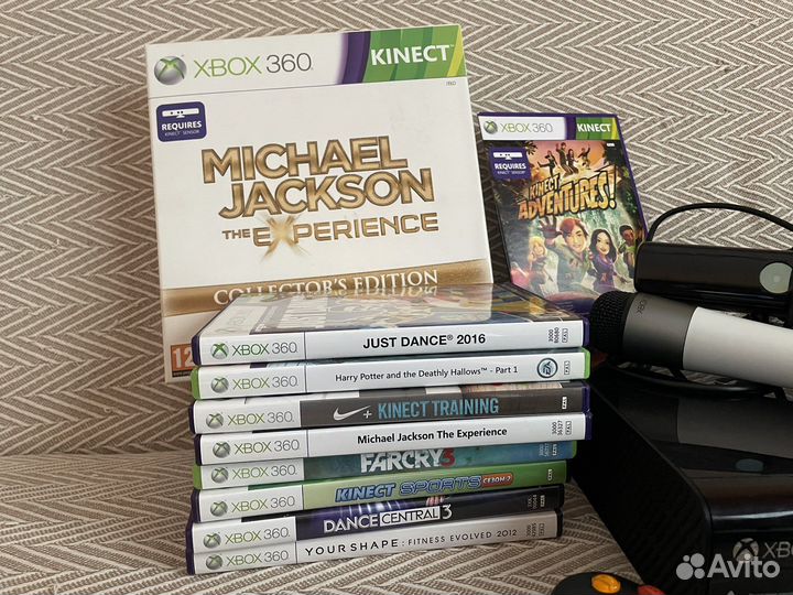 Xbox 360 kinect + игры