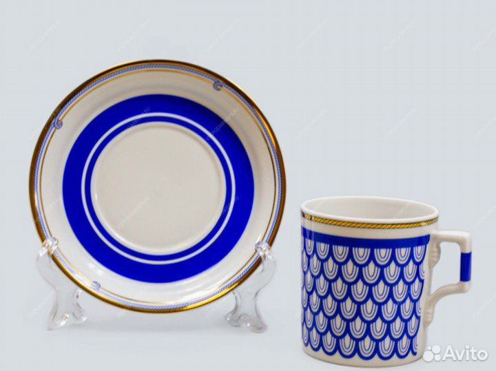 Чашка с блюдцем чайная (220 мл) форма «Гербовая»