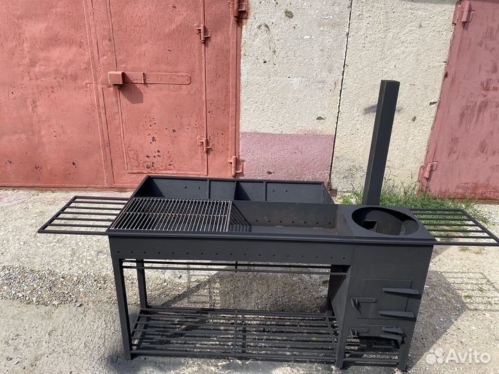 Мангал с печью под казан