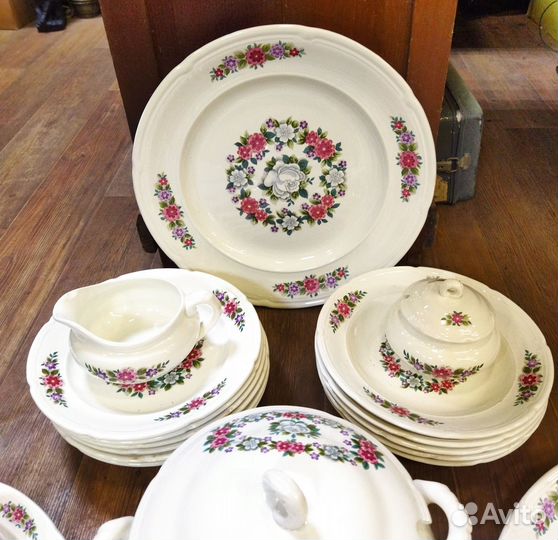 Суповой сервиз. Старинный фарфор зик СССР