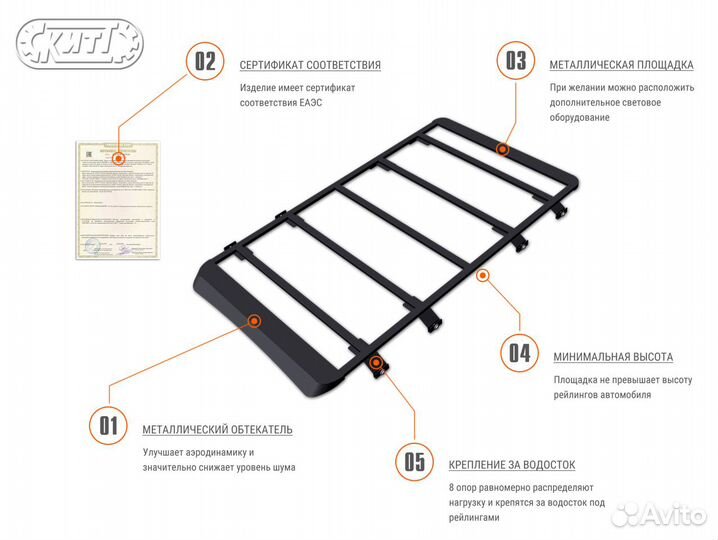 Багажник на крышу УАЗ Патриот