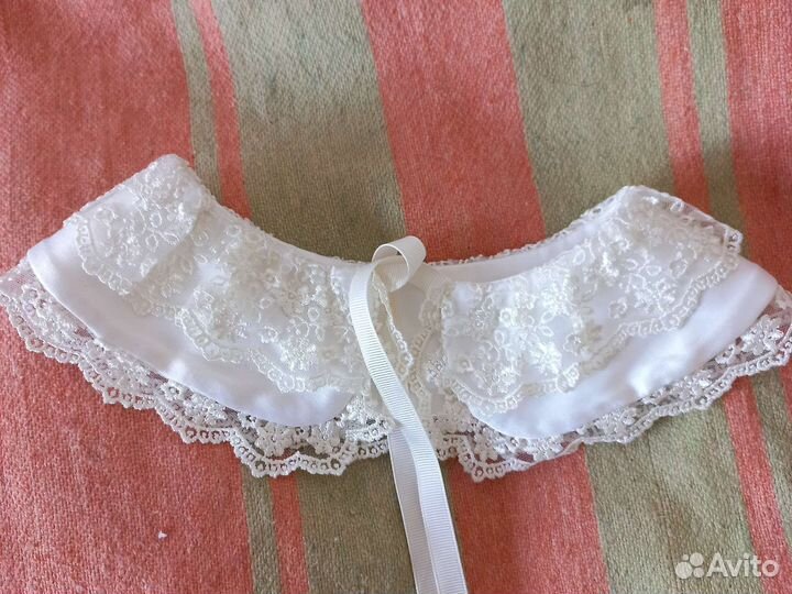 Воротник кружевной съемный белый