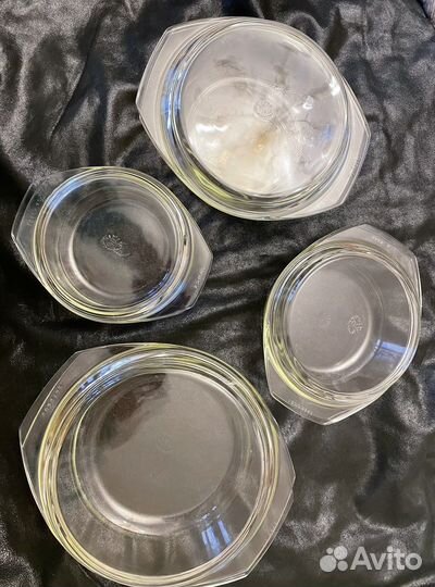 Набор стеклянных кастрюль simax (3 шт)