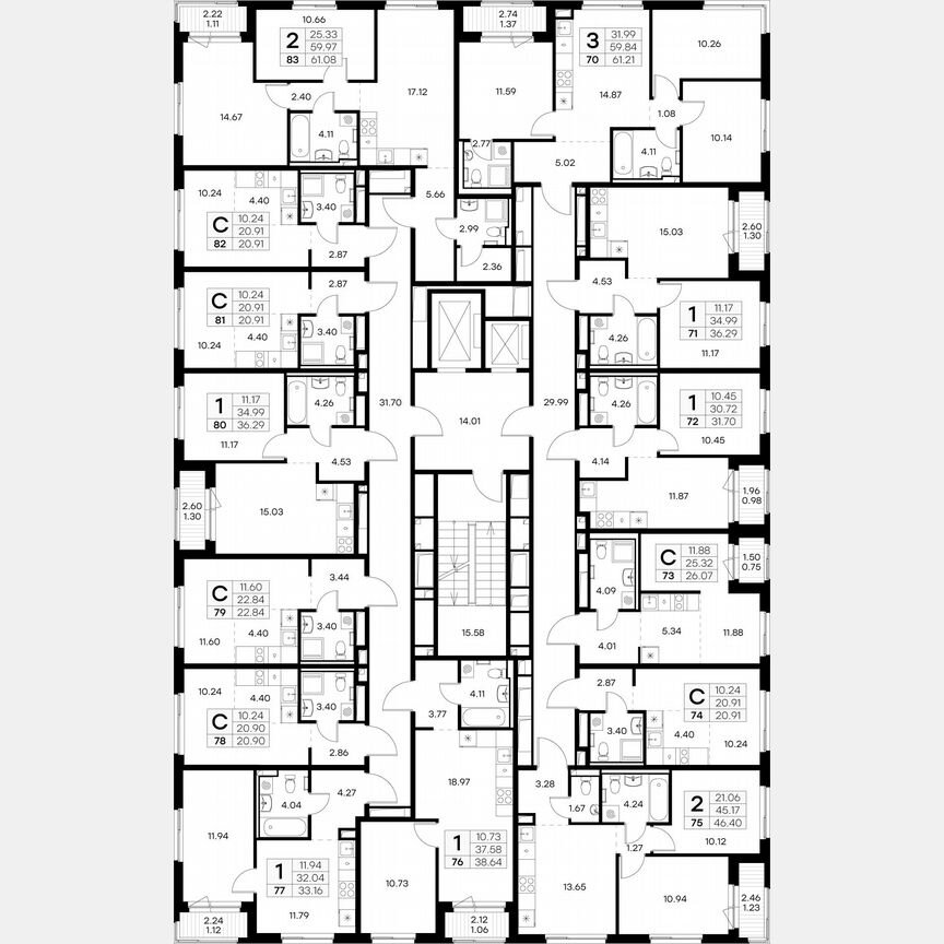 Квартира-студия, 26,1 м², 6/12 эт.